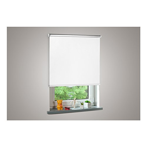 SHINY HOME® 2 Jahre Garantie Rollo (Breite und Höhe) 80 x 175cm für Fenster Tür mit Klemmträgern Verdunklung Verdunklungsrollo Klemmträger Fensterrollo Silberbeschichtung Weiss - 5