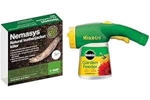 GARDENING NATURALLY Nemasys Leatherjacket Killer Nematodes Treats 100sq.m + Nematode Applicator