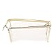 HENGSONG Transparent Make-up Bags Cosmetic Bathing Toiletry Waterproof Pouch Bag (L, Gold)