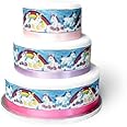 Top That Edible Decor Sheet Rainbow Unicorn Border Ribbon - Perfect for Decorating Larger Cakes- Easy to Use