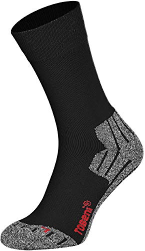Tobeni 2 Paires Hightech Sports Chaussettes Unisexe Trekking Randonnee Fonctionnelles pour les Femme et les Homme Couleur Noir Taille 39-42