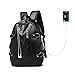 Produktbild Douerye Rucksack Outdoor-Freizeit PU-Beutel Wasserdicht Atmungsaktiven Anti-Diebstahl-USB-Lade Rucksack Männliche Tasche
