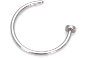 4youquality Small Thin Surgical Steel Open Nose Ring Nose Hoop Piercing Stud 7 Colour 3 Size UK