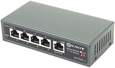 DSLRKIT 250M 5 Ports 4 PoE Switch Injector Power Over Ethernet NO Power Adapter