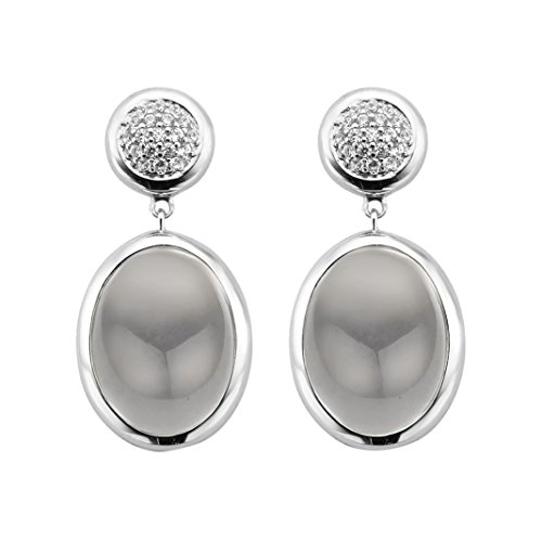 Ti Sento Milano Damen-Ring 925 Sterling-Silber Silber Halbmondschliff Cristal