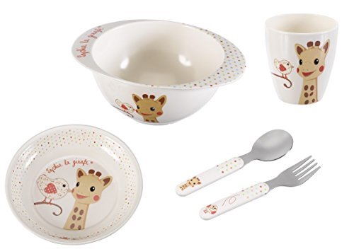 Vulli 460006 Geschirrset mit Sophie der Giraffe / Kiwi-Design, Melamin - 2