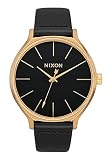 Nixon Damen Analog Quarz Uhr mit Leder Armband A1250-513-00