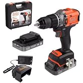 Black + Decker BLD683D2XK-QW 18V K&ouml;m&uuml;rs&uuml;z Darbeli Matkap/Vidalama &ndash; 2 x 2.0Ah Batarya, 1A Şarj Cihazı ve Taşıma &Ccedil;antalı