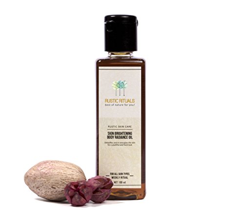 Rustic Rituals, SKIN BRIGHTENING BODY OIL (Body Radiance Oil) Treatment for Smooth, Soft and Clear Skin. Moiturise I Hydrates I Lighten Dark Spots , Freckles and Pigmentation I Smoothens dry and Rough Skin I 50 ML RS.350 (39.00% Off) - Amazon