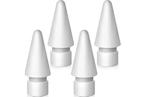 VIOJRLLY 4pcs Punte di Ricambio per Apple Pencil 1a e 2a, Punta di Ricambio ad Alta Sensibilità e Penna di Controllo Preciso/Tips Ricambio Accessori per Ipad Pencil, Compatibile con Punte Apple Pencil (Bianco)