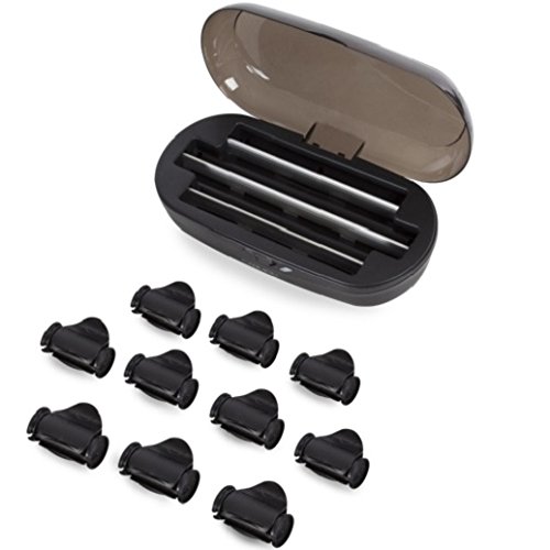 Carmen C81036 Ceramic Electric Heated Hair Rollers with Keratin Protech for a Salon Finish - Black