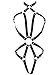 Produktbild Shawa Damen Body-Harness PU Leder Unterwäsche Harness Geschirre mit Bikini Einstellbar Körper Riemen SM Bondage Fesseln Erotik Sklaven Nachtclub Erwachsen Schwarz Bodysuit