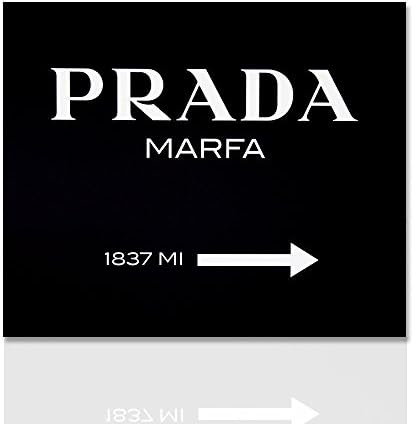 Modern Framework Painting on Canvas Prada Marfa Black Gossip Girl Canvas Modern Art Frame Wooden made Hand - Ready to hang Home - Colorscrazy