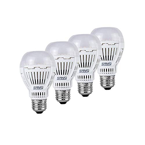 Sansi Ampoules LED E27 13W (100W Incandescence équivalent), Ampoule Edison 1600 Lumens Super Brillant Lampe Ampoule LED, A19 Ampoules Basse Consommation, Non-Dimmable Blanche Froid 5000k (4 Pack)