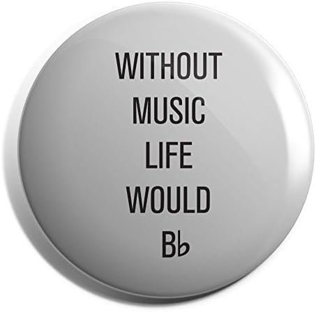 Hippowarehouse without music life would be flat Badge Pin