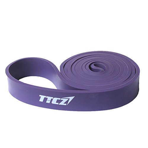 Resistance Loop Bands Home Workout Set Simple Exercise Equipment Suitable Natural Latex Yoga Gymnastics Fitness Exercise Injury Rehabilitation Improving Mobility and Strength Material for Women or Men (Purple 25-75 lbs)