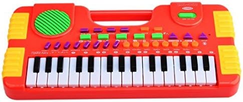 Piano Toy, Finer Shop 31 Key Electronic Educational Piano Music Keyboard Toy for Kids - Red (Button Color is Random) by FINER SHOP
