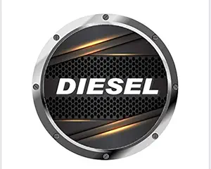 ISEE 360 Diesel Sticker for Car Fuel Lid Ecosprt Ford Breeza Swift Badge Amaze Fire Pattern Diesel A4 Printed Multicolored Decals L X H 11 X 11 Cms