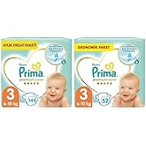 Prima Bebek Bezi Premium Care 3 Beden 144 Adet Midi Aylık Fırsat Paketi & Prima Bebek Bezi Premium Care 3 Beden 52 Adet Midi 