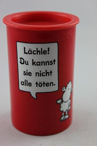Sheepworld 43988 Double Pencil Sharpener Lächle. Du kannst sie nicht alle töten. Red PVC, 6.4 cm x 4 cm