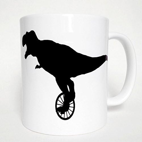 Look Ma, No Hands: T-Rex on a Unicycle Mug, T Rex Mug, 11 oz mug