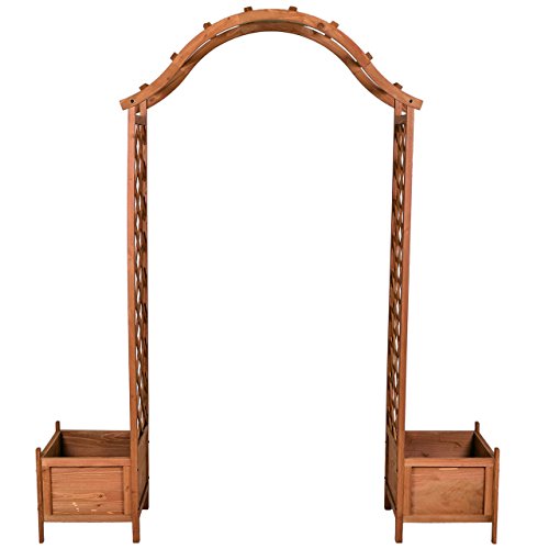 Nexos Holzeingang Torbogen Rosenbogen Rankhilfe Spalier Pergola Topfstellplätze Holz - 2