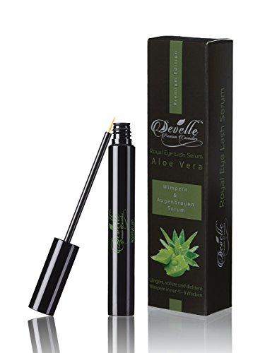 Wimpernserum & Augenbrauenserum mit ALOE VERA 4 ml. | Develle Royal Eye Lash Wimpern-Serum | Wimpern Activating Serum | Wimpernbooster | Wimpern Booster | Wimpernwachstums-Serum | Wimpernverlängerung