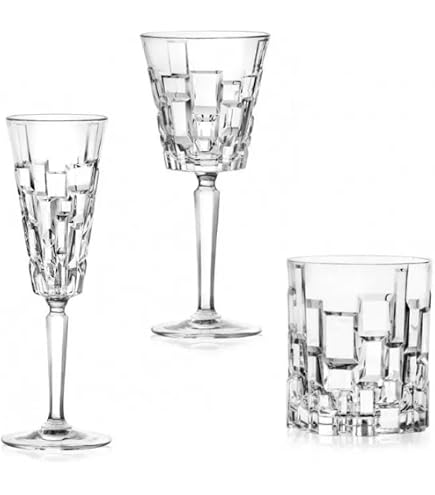 RCR RIFLESSI SAMARCANDA Set De 6 Cristal Whisky Vin Gobelets Verres 22