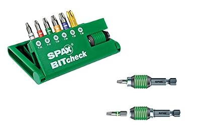 SPAX Bitcheck 5000009181309 T-STAR plus Embouts t10/t15/t20/t25/t30/ Support embouts rapidaptor Lot de 6