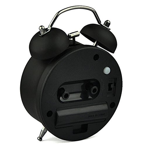 Glockenwecker,Drillpro Doppelglockenwecker mit Nachtlicht,4“ Analog Quarzwecker mit lautem Alarm Geschenk Wecker,geräuschlos,kein Ticken (Batterie nicht erhalten) Rubiks - 3