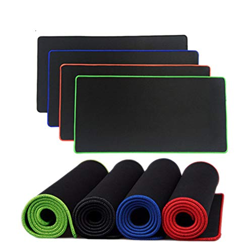 Preisvergleich Produktbild Splento Große Gaming mauspad schwarz abschließkante Gamer Mousepad beschleunigung gummimatte Carpet für cs go Dota 2 rot 30x80 cm