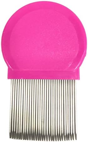 HTBRUSH PINK Head Lice Headlice Treatment Comb Flea Eggs Remover Long Metal Teeth Pet Dog Cat UK FAST POST