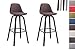 Produktbild CLP 2er-Set Barhocker AVIKA mit hochwertiger Polsterung und Stoffbezug I 2 x Barstuhl mit robustem Holzgestell Braun, cappuccino