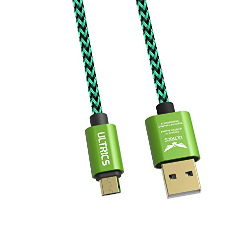 ULTRICS® Micro USB Kabel [3M – 9FT] Nylon geflochtenes Aufladeeinheits-Kabel Tangle geben Synchronisierungsauflade USB-androides Aufladeeinheits-Blei für Samsung-Galaxie, Sony, Nokia, Microsoft, Motorola, Kindle, Nexus, Huawei, LG, Xiaomi, OPPO – Lebenszeit-Garantie, Geld frei Zurück Garantie - 3