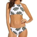 Moserian Damen Print Tube up Zweiteiler Bikini Push-Up Badeanzug Bademode Beachwear