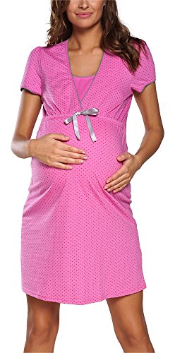 Italian Fashion IF Camisón Premamá F2L3C3T1 0114 (Amaranto, XL)