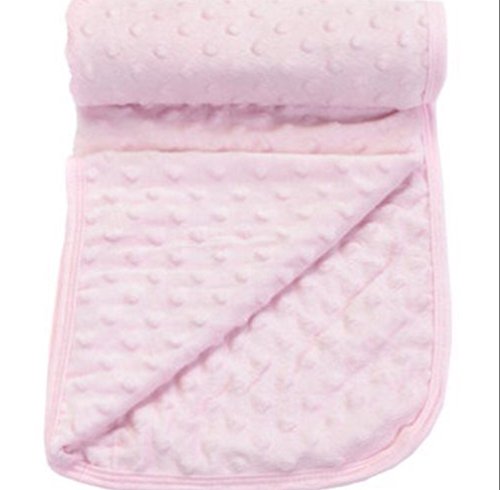 Baby Nursery Popcorn Textured Super Soft Baby Banket Moses/Pram-Pink