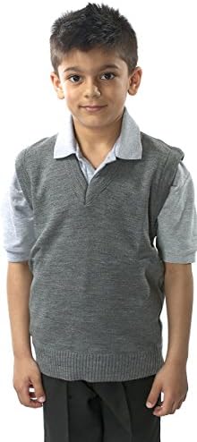 ND SportsManchester Clothing Kids Slipover Tank Top Jumper Grey 9-10 Years