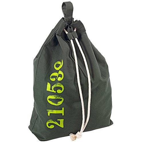 Wenko 62042100 Wäschesack Sailor Wäschesammler, Baumwolle, 55 x 65 x 18 cm, grün