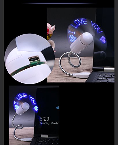 Ciaoed Mini USB LED Kreativ Cool Uhr Lüfter Einstellbare Flexible Schwanenhals Zeitanzeige Kühlventilator für PC Laptop - 3