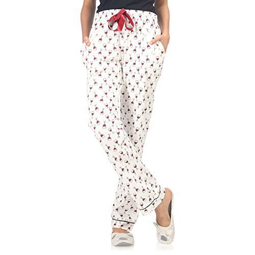 Nite Flite Women's Wake Me for Wine Printed Cotton Pyjamas