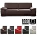 Produktbild CAVADORE 2,5-Sitzer Sofa Corianne in Kunstleder / Kleines Sofa in hochwertigem Kunstleder und modernem Design / Mit verstellbaren Armlehnen / 191 x 80 x 99 / Kunstleder braun