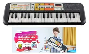 Yamaha PSS-F30 Portable Mini 37-Key Keyboard With Promotional Value Pack Includes Bag, Drawing Book, Wax Crayons (Battery and USB powered)