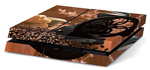 Preisvergleich Produktbild Kaffeebohnen Hochwertiger Sony PS4 Playstation-Aufkleber / Sticker aus Vinyl