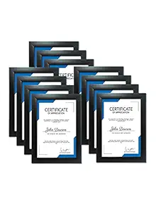 A4 Size Set of 11 Black Photo Frame For Certificates