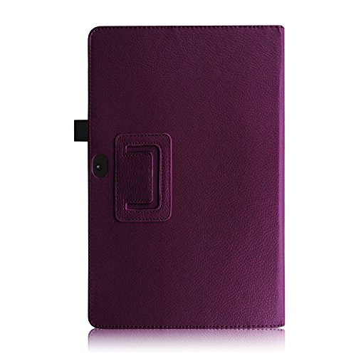 Zeadio® Leder Tasche Hülle Schutzhülle Etui Case Cover mit Ständer für Microsoft Surface RT Tablet – Lila - 4