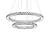 Produktbild SAILUN 63W LED Kristall Design Hängelampe Zwei Ringe(: 40cm+60cm) Deckenlampe Pendelleuchte Kreative Kronleuchter Warmweiß Lüster (63W Warmweiß)