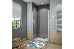 AICA SANITARIOS Mamparas de Ducha Puerta Abatible Doble 5mm (86-90) x185cm