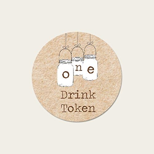 Vintage Bunting & Love Birds - Drinks Tokens - Pack of 30