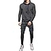 Produktbild Sannysis Herren Jogging Anzug Trainingsanzug Sweatshirt Hose Männer Herbst Winter Patchwork Hoodie Top Hosen Sets Schwarz Grau Rot Weiß Grün